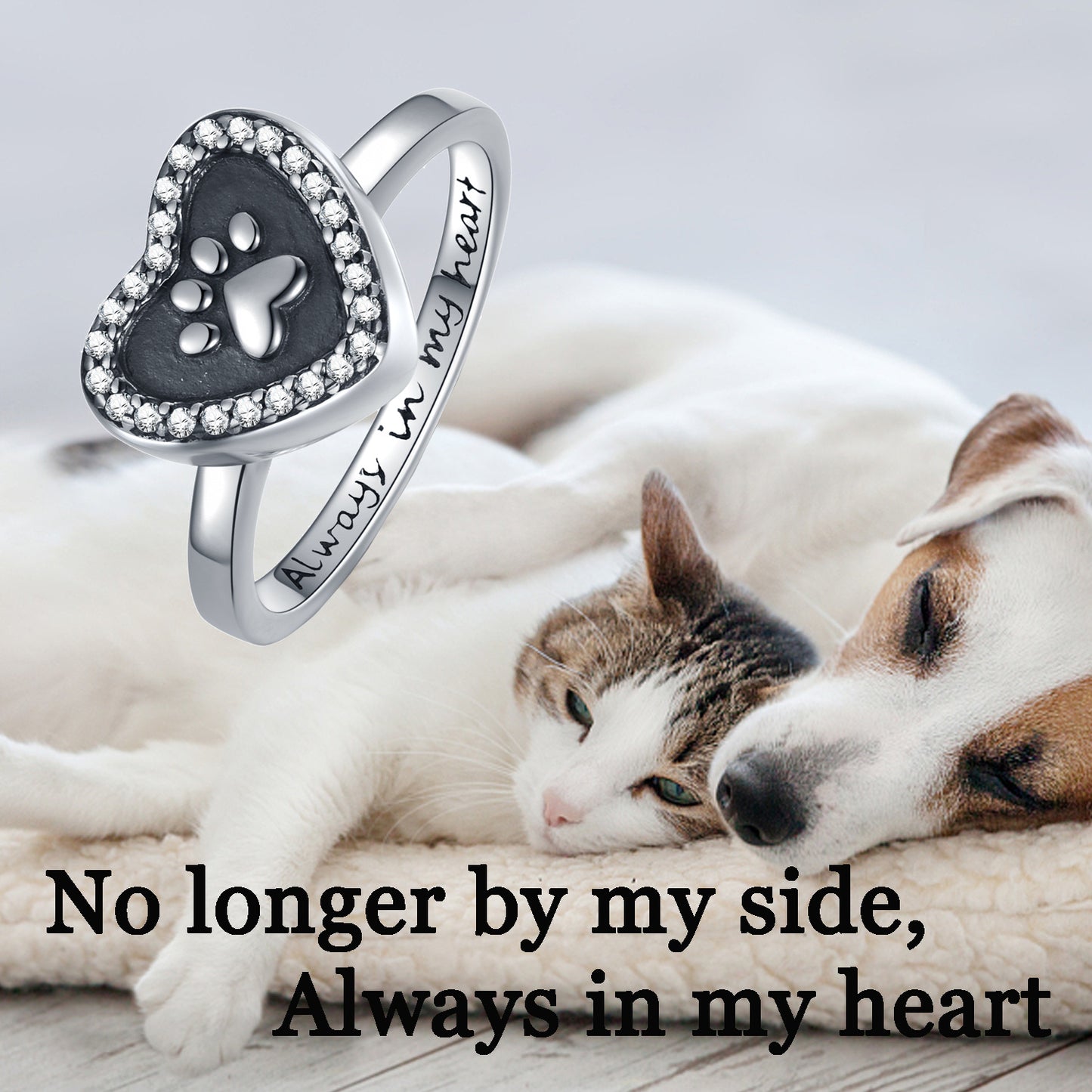 Heart Moissanite Sterling Silver Ring