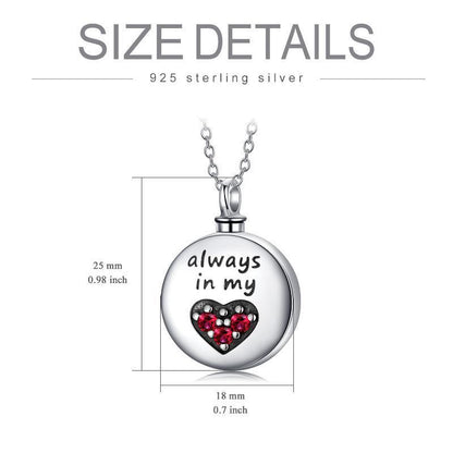 Silver Heart Cremation Necklace – Personalized Keepsake Gift