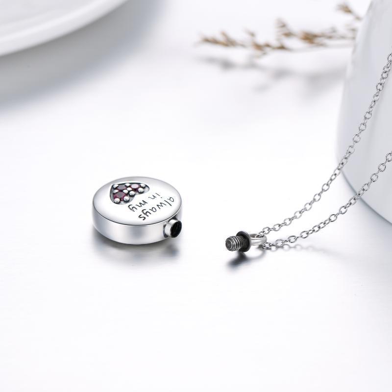 Silver Heart Cremation Necklace – Personalized Keepsake Gift