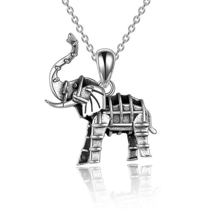 Sterling Silver Elephant Pendant Necklace