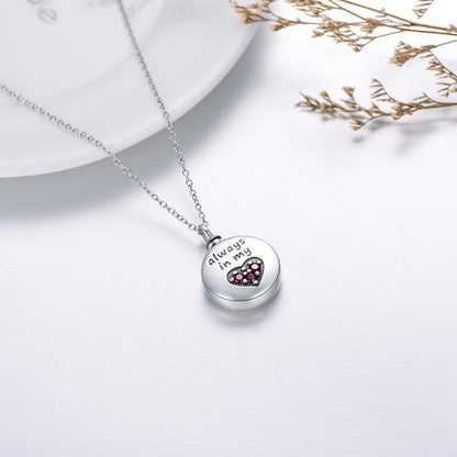 Silver Heart Cremation Necklace – Personalized Keepsake Gift