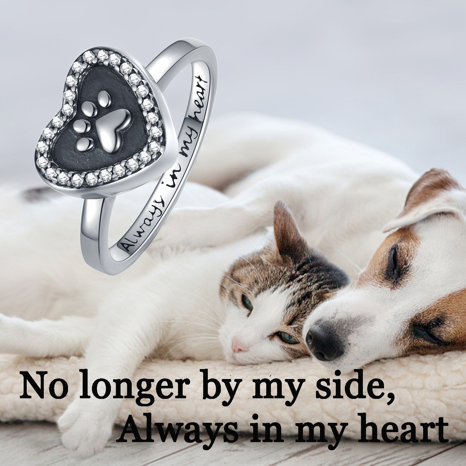 Heart Moissanite Sterling Silver Ring