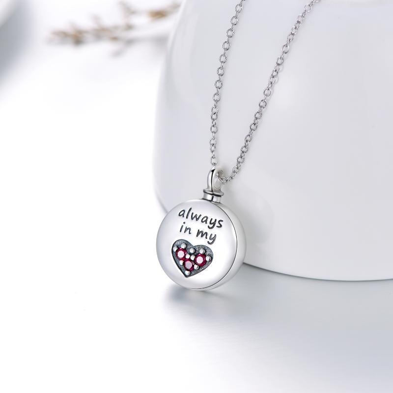 Silver Heart Cremation Necklace – Personalized Keepsake Gift