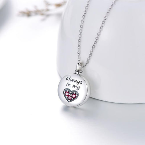 Silver Heart Cremation Necklace – Personalized Keepsake Gift