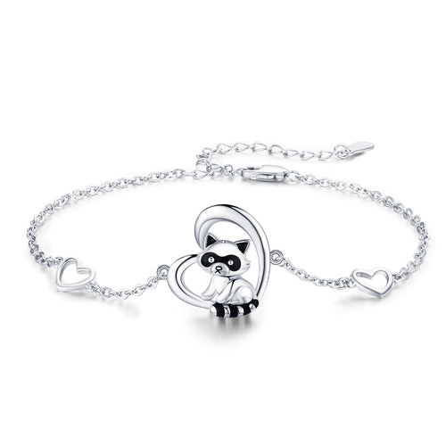 925 Sterling Silver Heart Bracelet for Women
