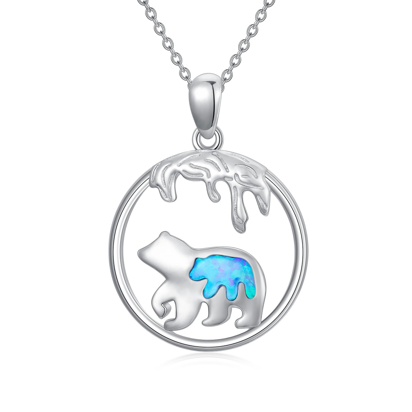 Sterling Bear Necklace Gift 