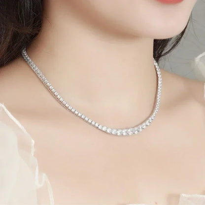 Gradient Moissanite Tennis Necklace