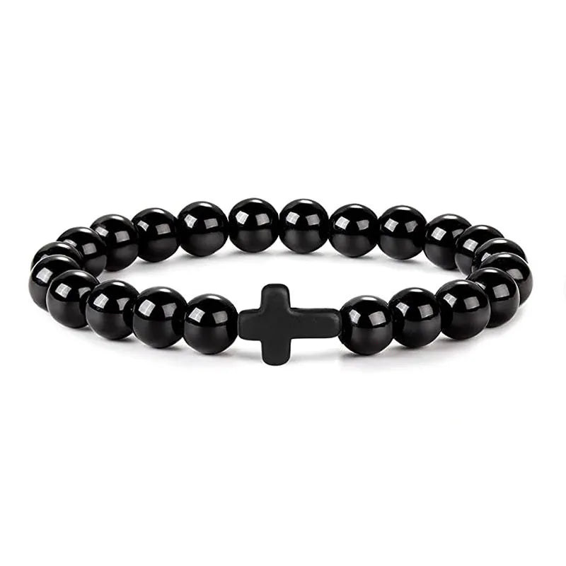 Prayer Men Natural Stone bracelet
