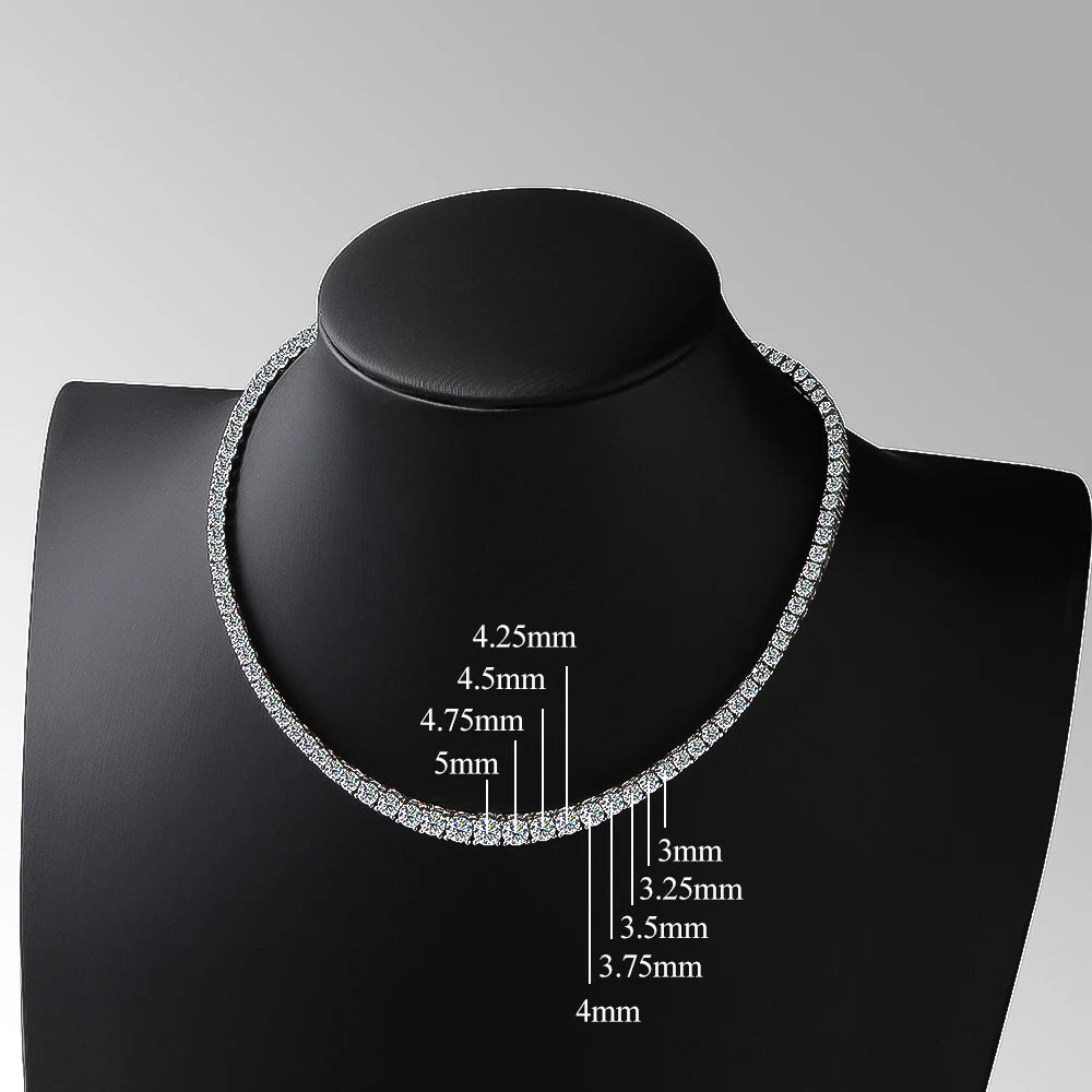 Gradient Moissanite Tennis Necklace