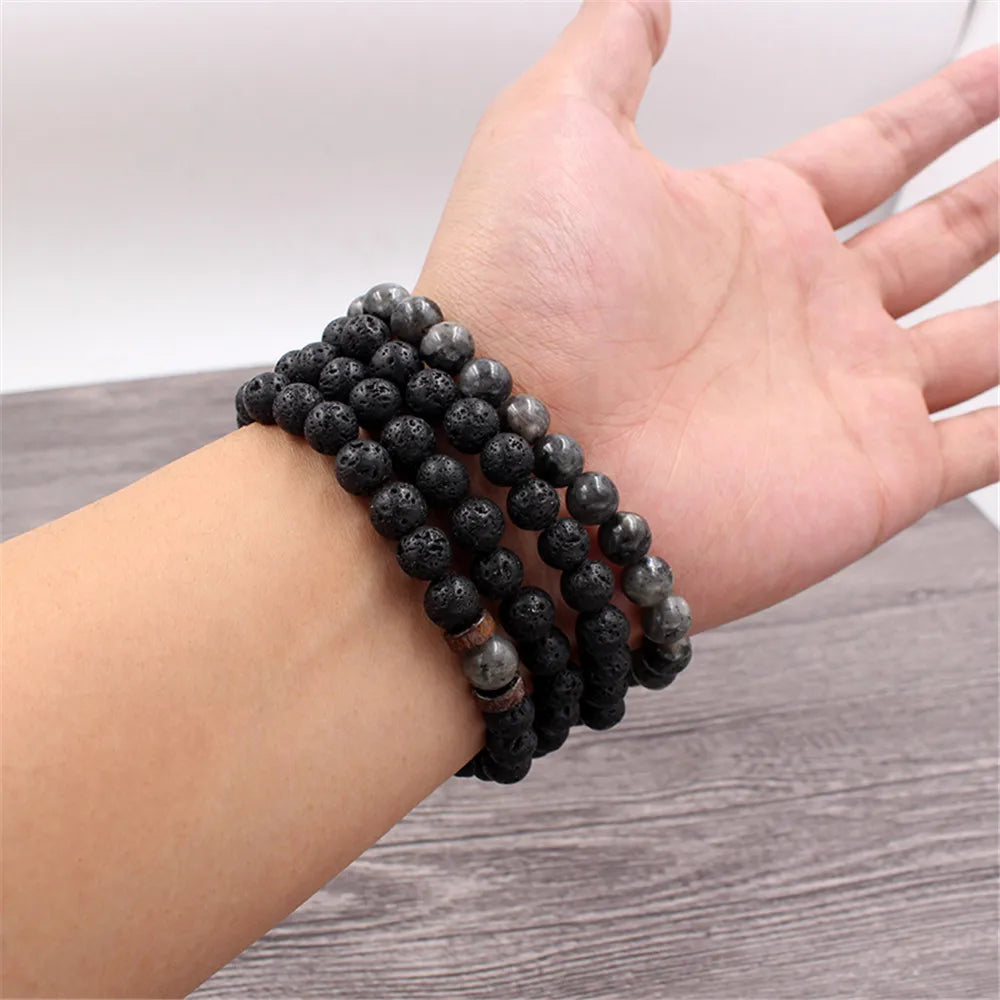Volcanic Stone Bracelet for Men