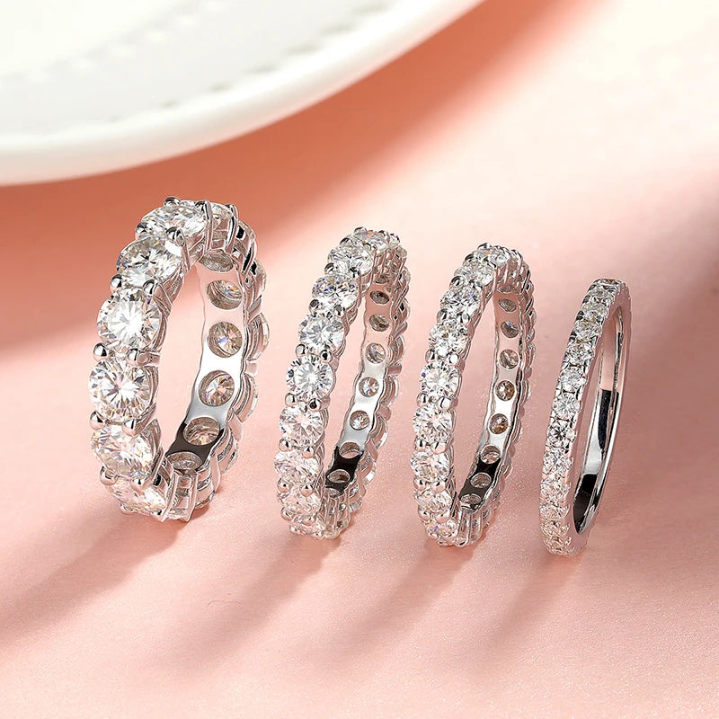 Full Moissanite Eternity Band
