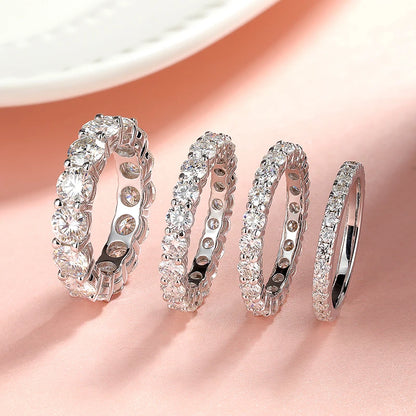 Full Moissanite Eternity Band