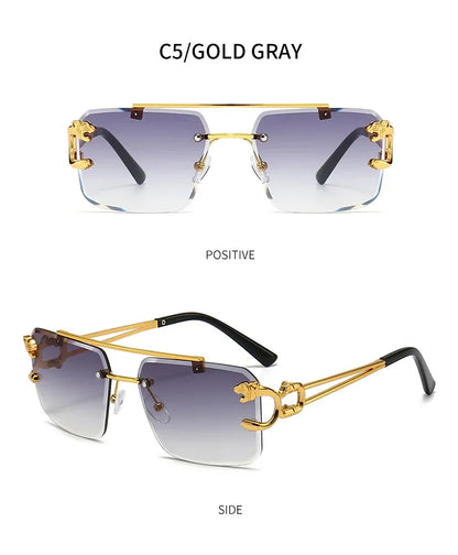 1pcs Retro Frameless MEN'S AND WOMENS sunglasses