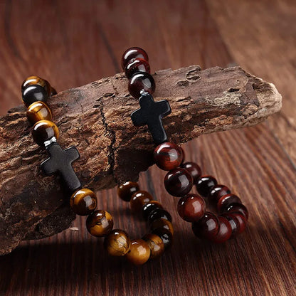 Prayer Men Natural Stone bracelet