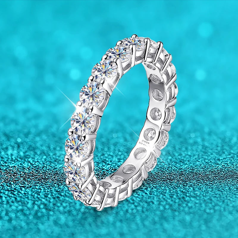 Full Moissanite Eternity Band