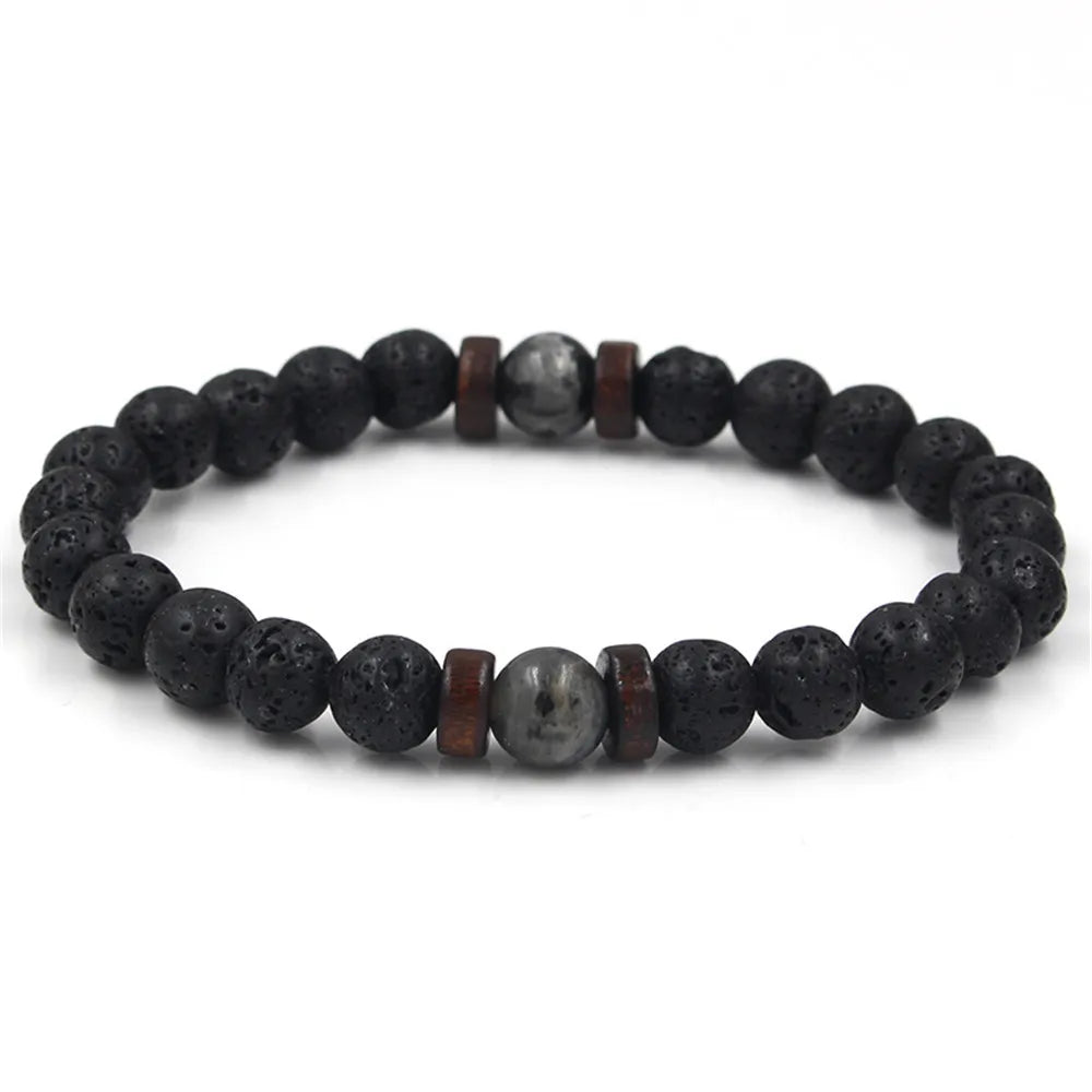 Volcanic Stone Bracelet for Men