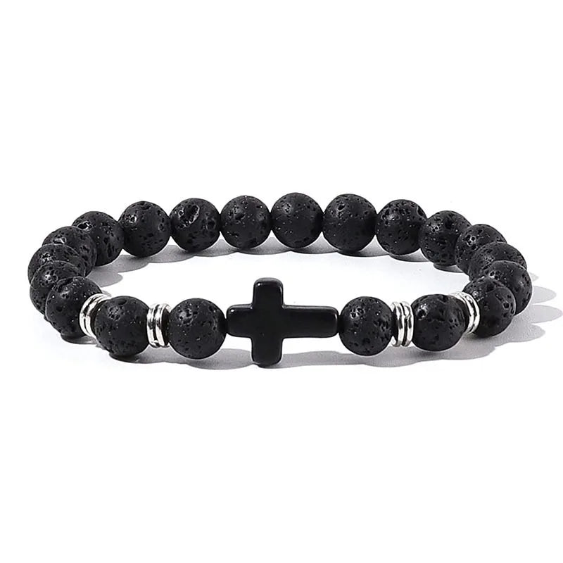 Prayer Men Natural Stone bracelet