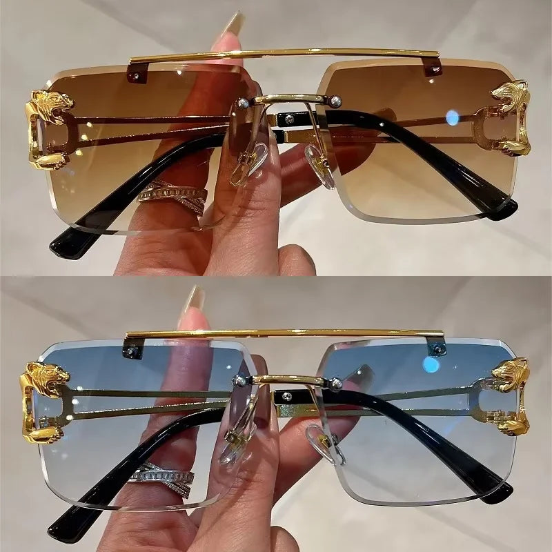 1pcs Retro Frameless MEN'S AND WOMENS sunglasses
