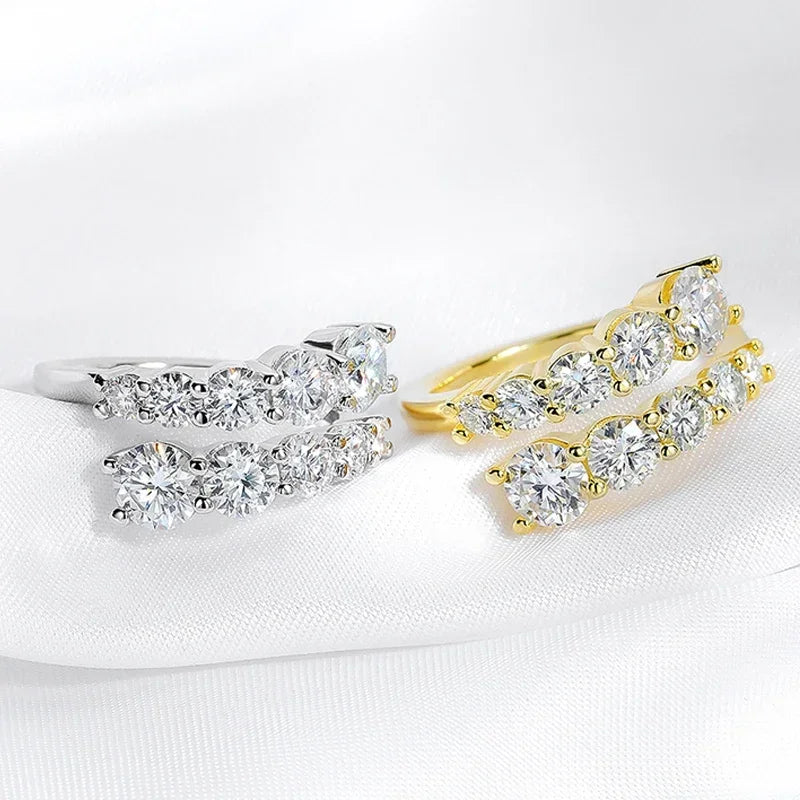 Moissanite Wedding Band