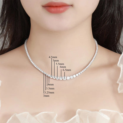 Gradient Moissanite Tennis Necklace