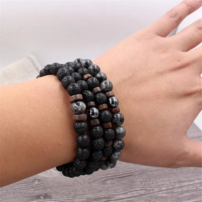 Volcanic Stone Bracelet for Men
