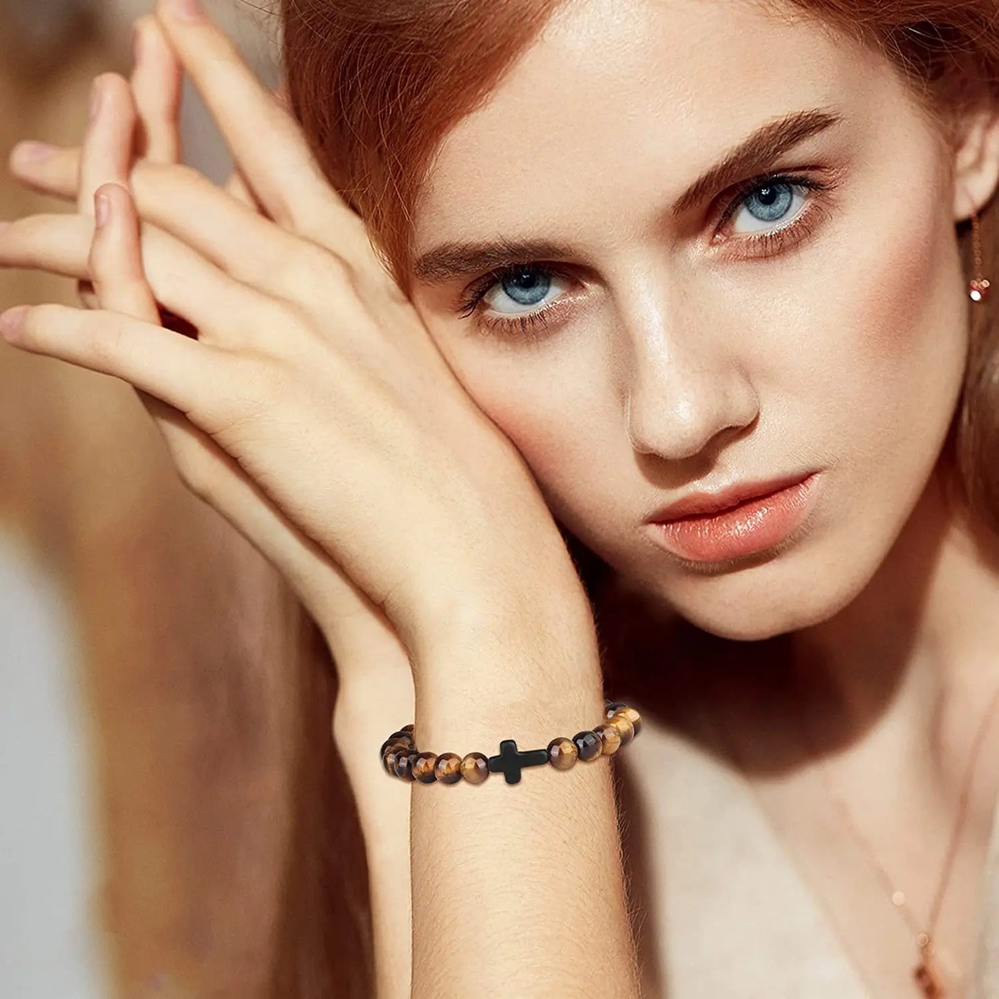 Prayer Men Natural Stone bracelet