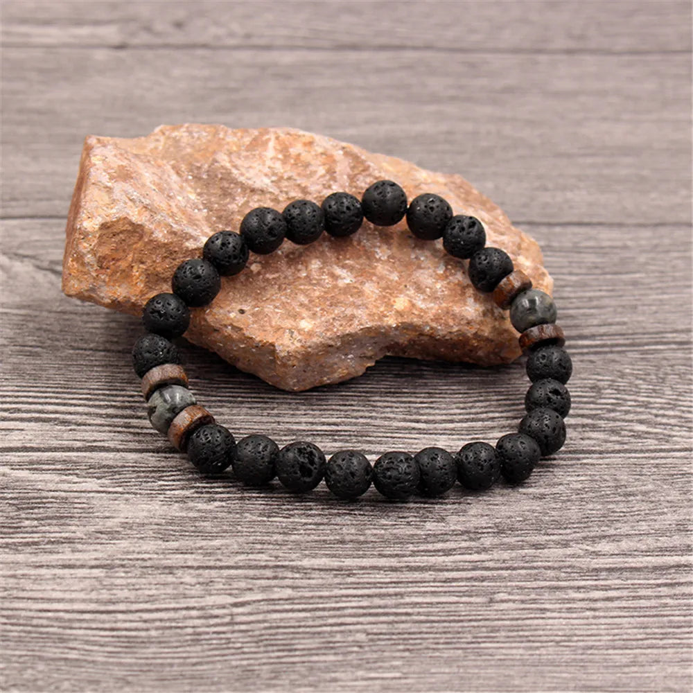 Volcanic Stone Bracelet for Men
