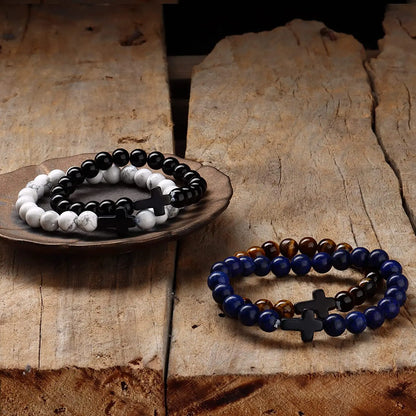 Prayer Men Natural Stone bracelet