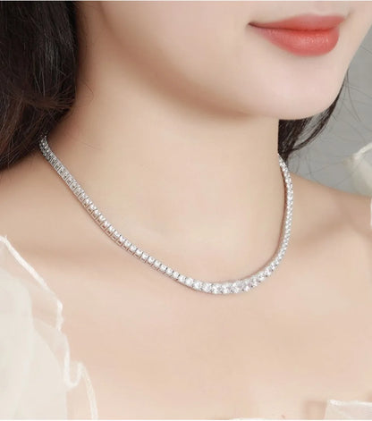 Gradient Moissanite Tennis Necklace