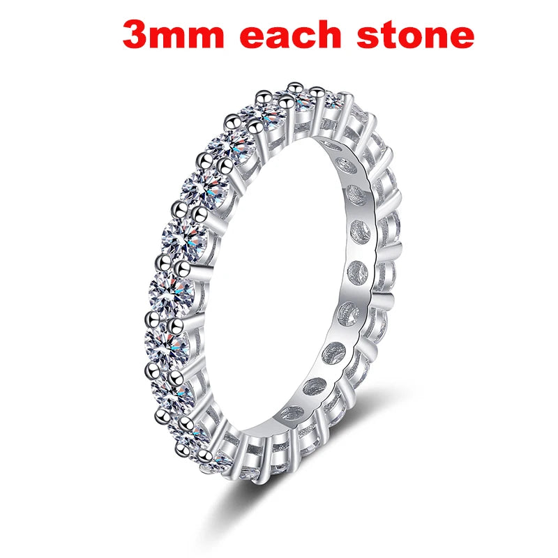 Full Moissanite Eternity Band