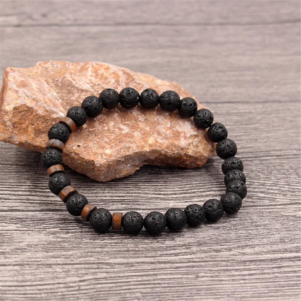 Volcanic Stone Bracelet for Men