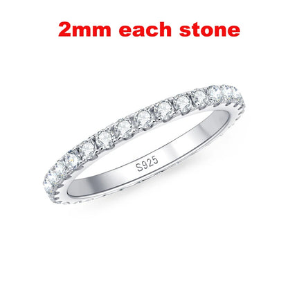 Full Moissanite Eternity Band