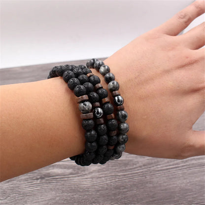 Volcanic Stone Bracelet for Men