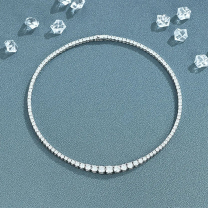 Gradient Moissanite Tennis Necklace