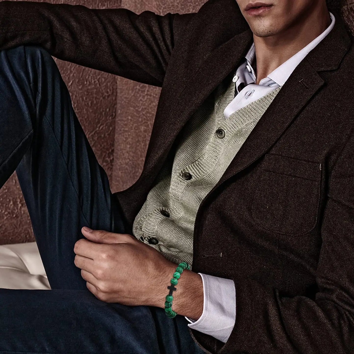 Prayer Men Natural Stone bracelet