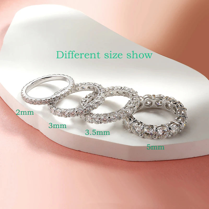 Full Moissanite Eternity Band