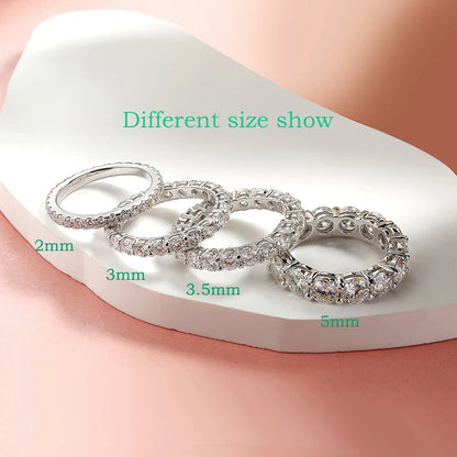 Full Moissanite Eternity Band