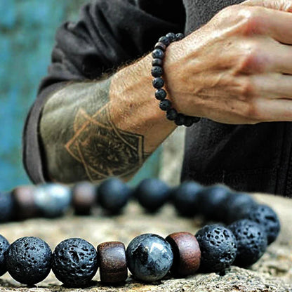 Volcanic Stone Bracelet for Men