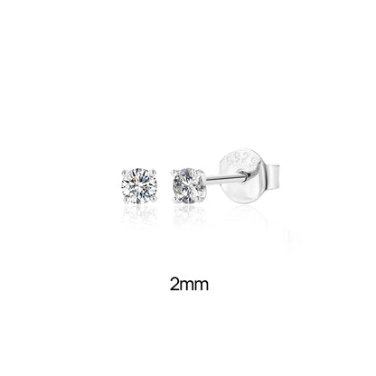 CANNER 0.5-1.2 Carat D Color Moissanite Ear Stud Earrings For Women 925 Sterling Silver Sparkling Piercing Earring Fine Jewelry