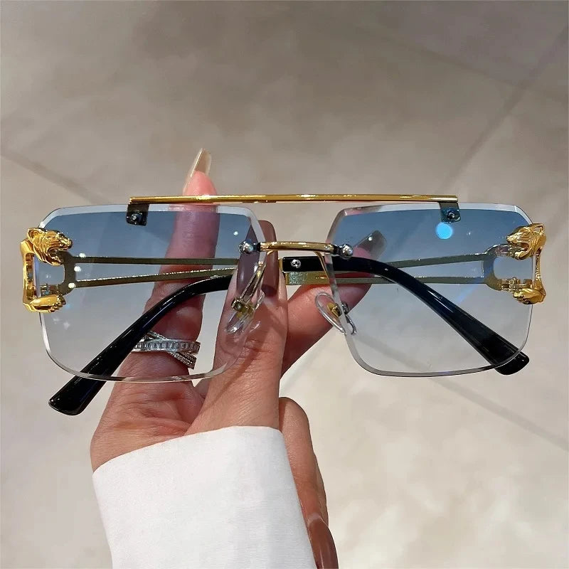 1pcs Retro Frameless MEN'S AND WOMENS sunglasses