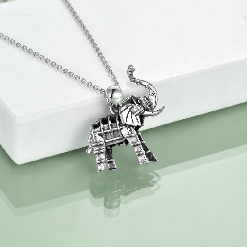 Sterling Silver Elephant Pendant Necklace
