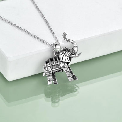 Sterling Silver Elephant Pendant Necklace