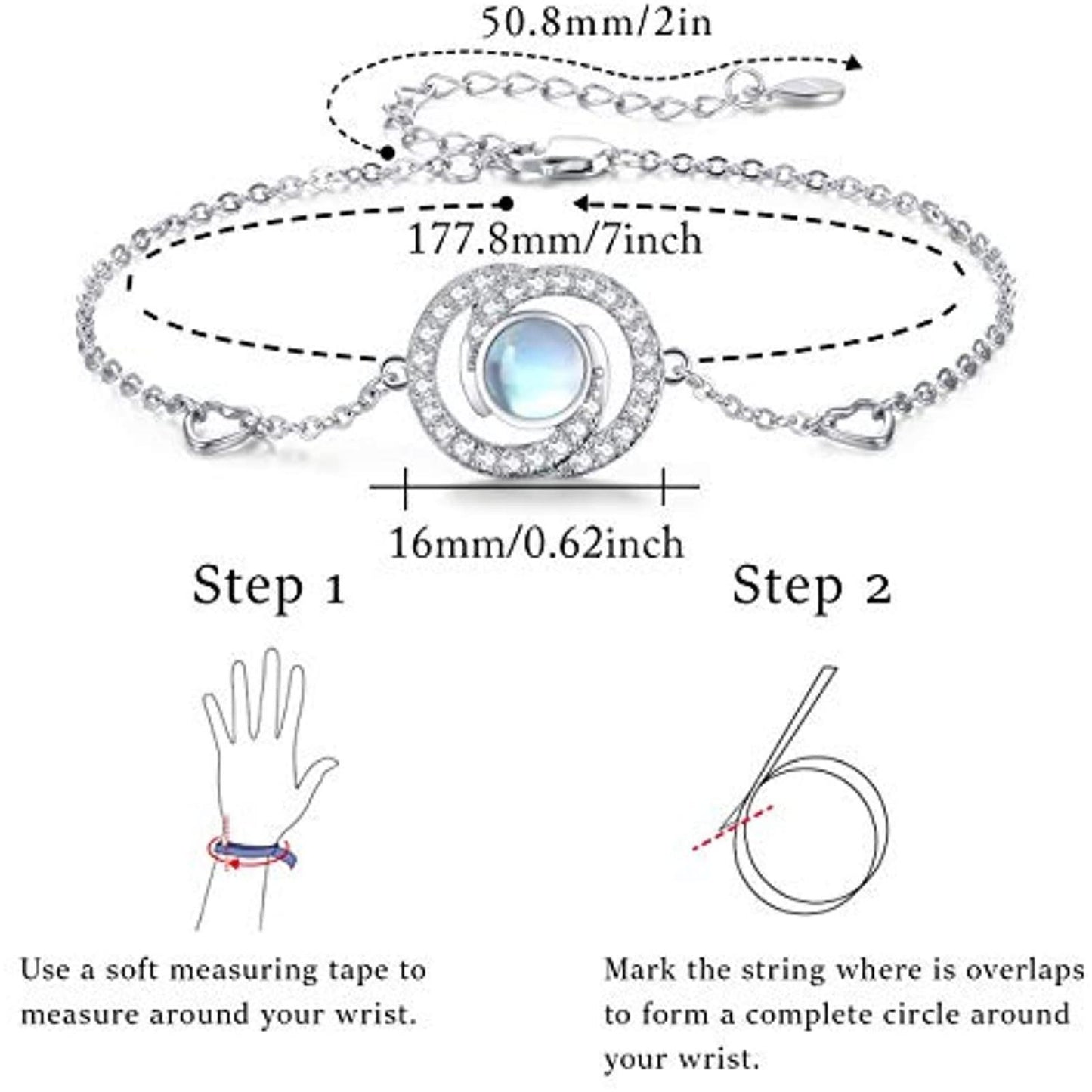 Dainty Silver Heart Bracelet