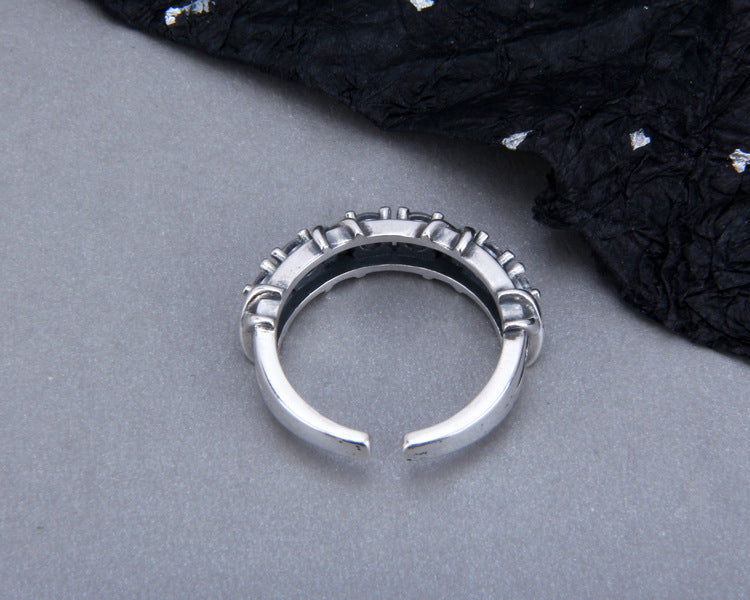 S925 Sterling Silver Winding Zircon Ring