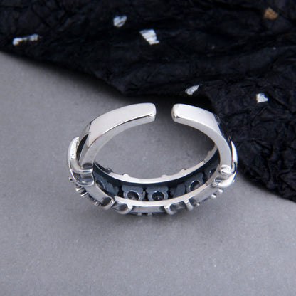 S925 Sterling Silver Winding Zircon Ring