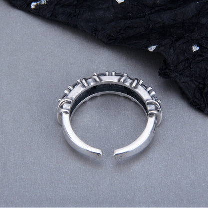 S925 Sterling Silver Winding Zircon Ring